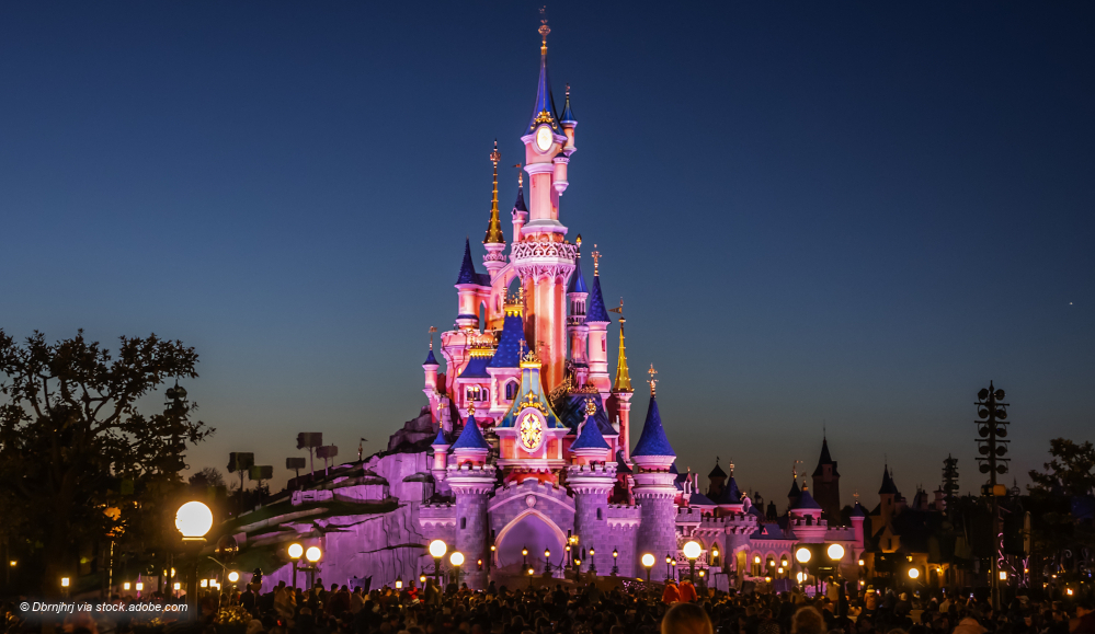 Disney Schloss bei Nacht