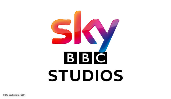 Collage aus den Logos von Sky und BBC Studios