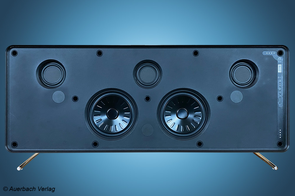 Technologisch setzt Braun Audio auf eher flache und breitbandige Treiber, die vor allem per internem Class-D zu Höchstleistung angetrieben werden