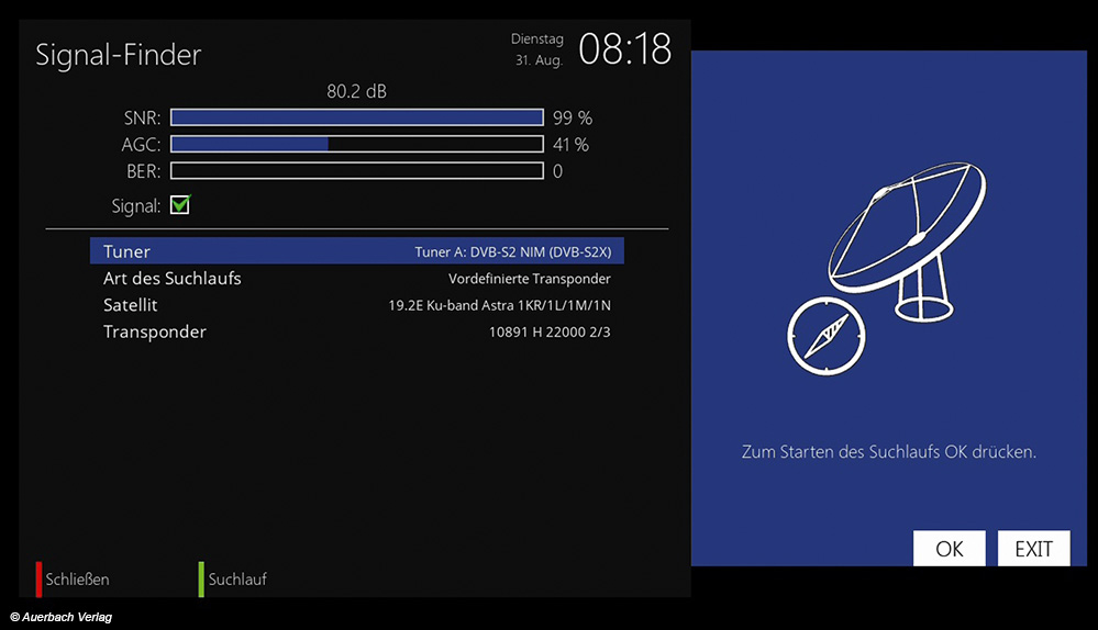 Test HiTube 4K Combo Pro Linuxreceiver Signalfinder