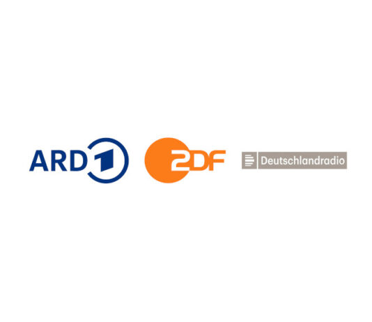 Logos der Anstalten des Öffentlich-Rechtlichen Rundfunks - ARD, ZDF, Deutschlandradio