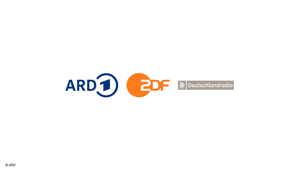 Logos der Anstalten des Öffentlich-Rechtlichen Rundfunks - ARD, ZDF, Deutschlandradio