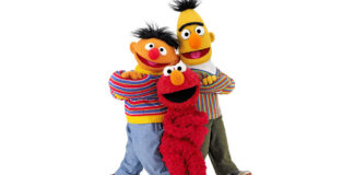 Ernie, Elmo und Bert aus der Sesamstraße