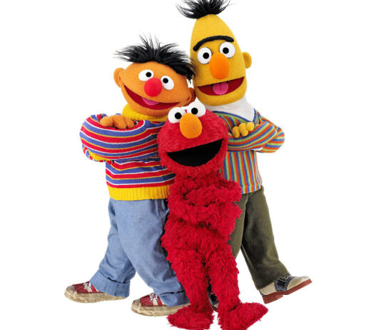 Ernie, Elmo und Bert aus der Sesamstraße