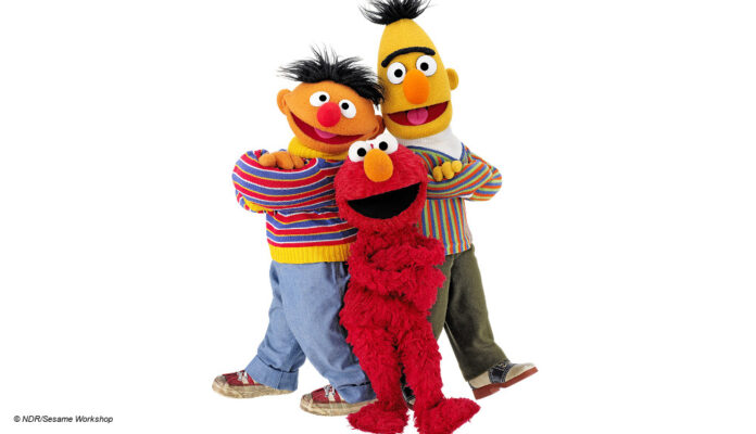 Ernie, Elmo und Bert aus der Sesamstraße