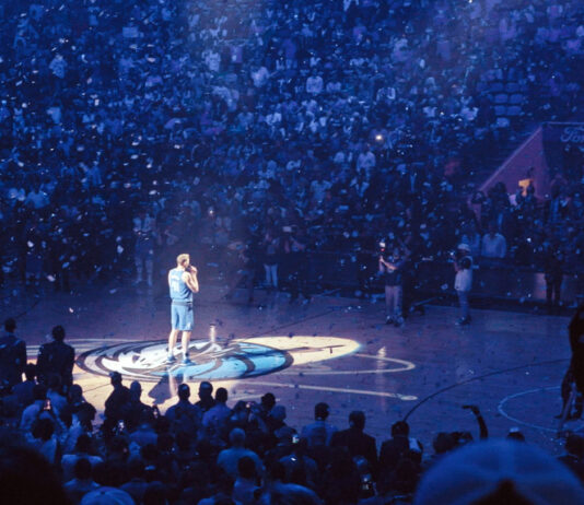 Dirk Nowitzki bei seinem Abschiedsspiel in Dallas