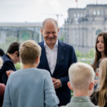 Olaf Scholz mit Kindern