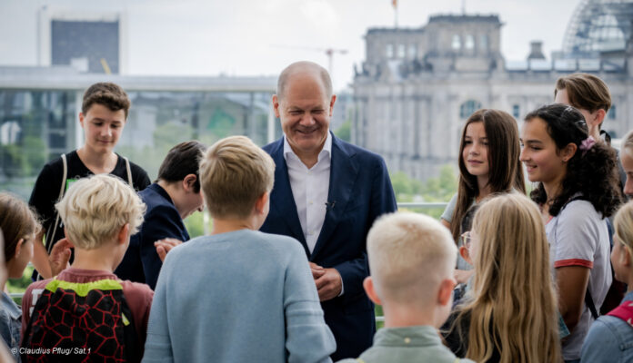 Olaf Scholz mit Kindern