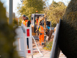 Glasfaser-Baustelle der Telekom