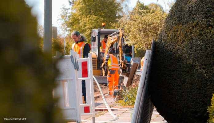 Glasfaser-Baustelle der Telekom