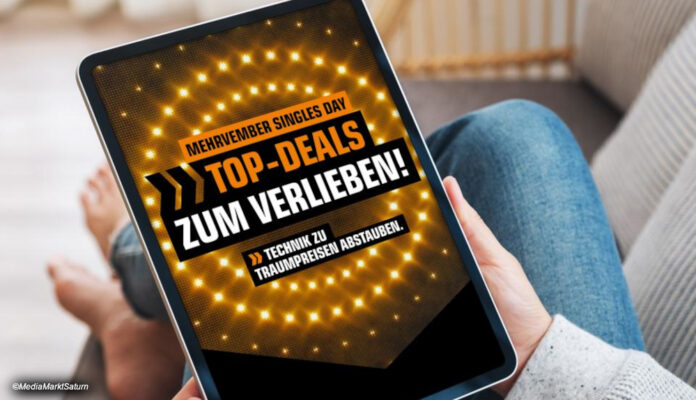 Tablet mit Top Deals Logo