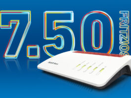 Fritzbox mit 7.50 Logo