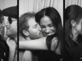 Harry und Meghan in Schwarz Weiß