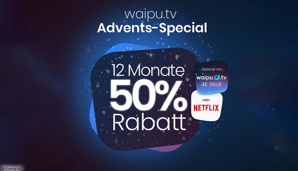 Nur heute: Waipu.tv mit 50 Prozent Rabatt - Netflix inklusive - DIGITAL  FERNSEHEN