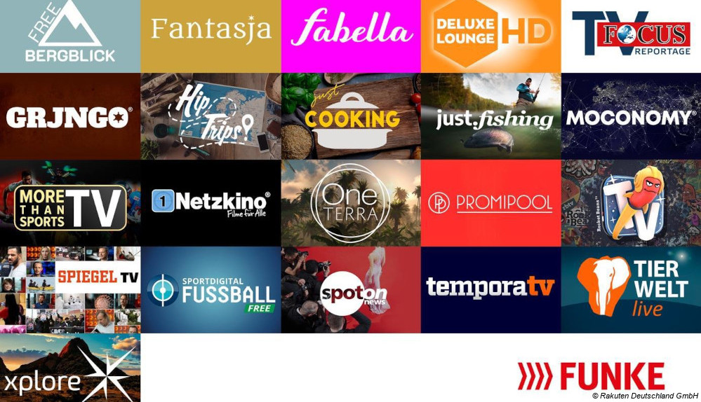 #Deluxe Lounge HD bis Spiegel TV: 25 neue Kanäle der Funke Mediengruppe bei Rakuten TV