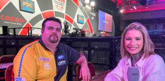 Gabriel Clemens bei der Darts-WM