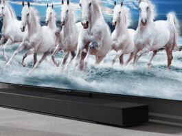 LG Soundbar unter Fernseher