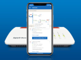 Smartphone mit Fritz-App
