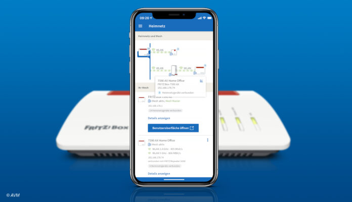 Smartphone mit Fritz-App