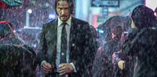 Keanu Reeves als John Wick im Regen