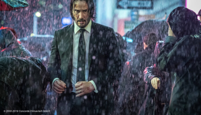 Keanu Reeves als John Wick im Regen