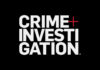Crime + Investigation Logo auf schwarzem Untergrund