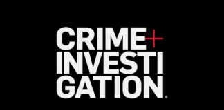 Crime + Investigation Logo auf schwarzem Untergrund
