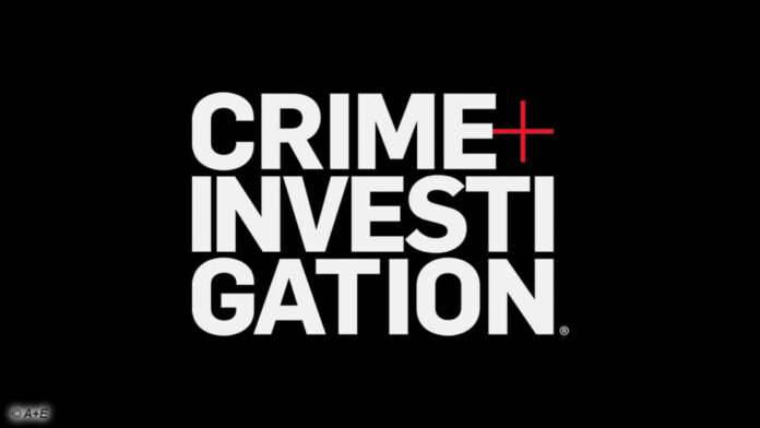 Crime + Investigation Logo auf schwarzem Untergrund