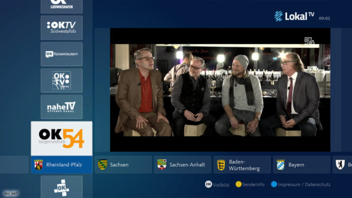 Screenshot des Lokal-TV Portals