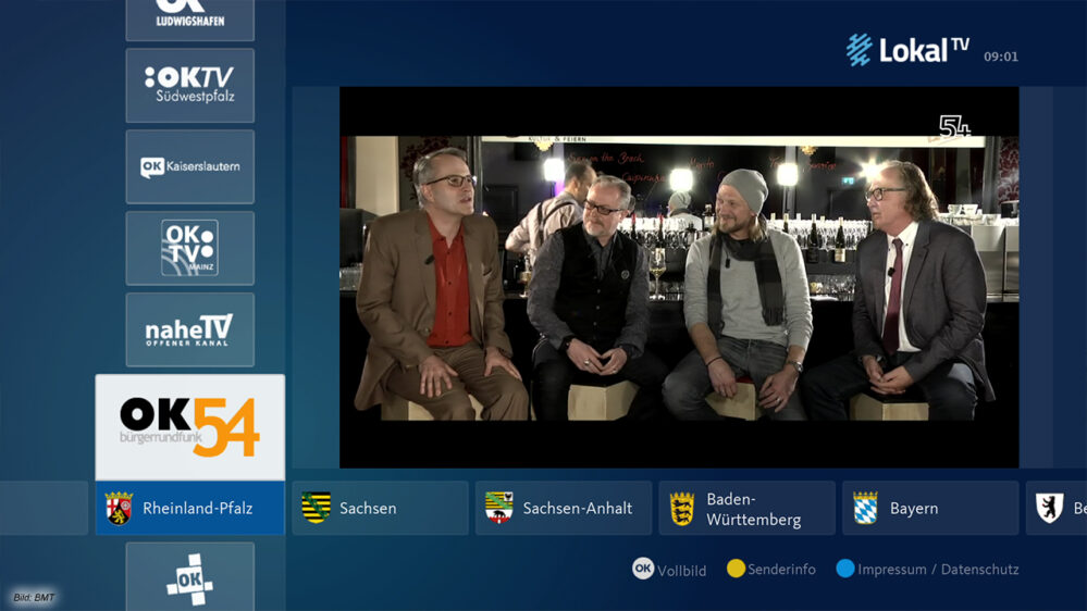 Screenshot des Lokal-TV Portals