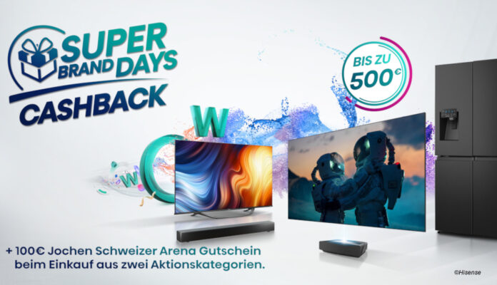 Werbebanner der Super Brand Days von Hisense