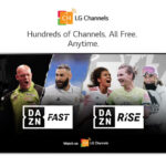 Logos von LG Channels, DAZN Fast und DAZN Rise