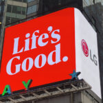 LG "Life's Good" Werbeanzeige in Stadt