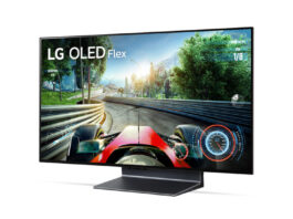 Der LG OLED Flex vor weissem Hintergrund. Bild zum Test.