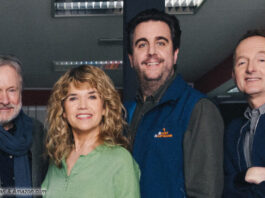 Anke Engelke und Bastian Pastewka am Set von "Never Ever"