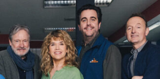 Anke Engelke und Bastian Pastewka am Set von "Never Ever"