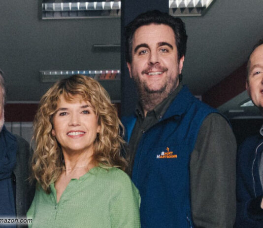 Anke Engelke und Bastian Pastewka am Set von "Never Ever"