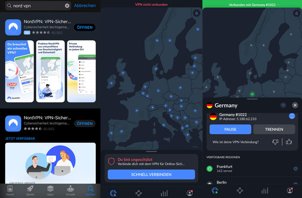 Nord VPN Anwendung 1