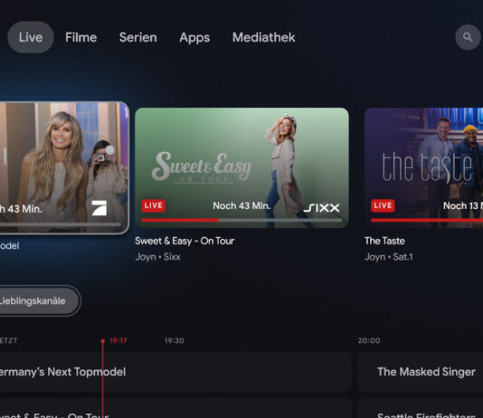 Google TV Live-TV-Tab