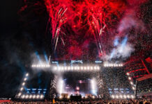 Rock am Ring Bühne mit Feuerwerk