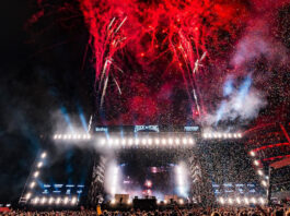 Rock am Ring Bühne mit Feuerwerk