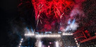 Rock am Ring Bühne mit Feuerwerk