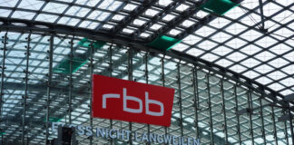 RBB Werbung am Hauptbahnhof Berlin