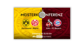 Dortmund gegen Mainz und Bayern gegen Köln - Die Meister-Konferenz am 34. Spieltag der Bundesliga bei Sky Sport Top Event