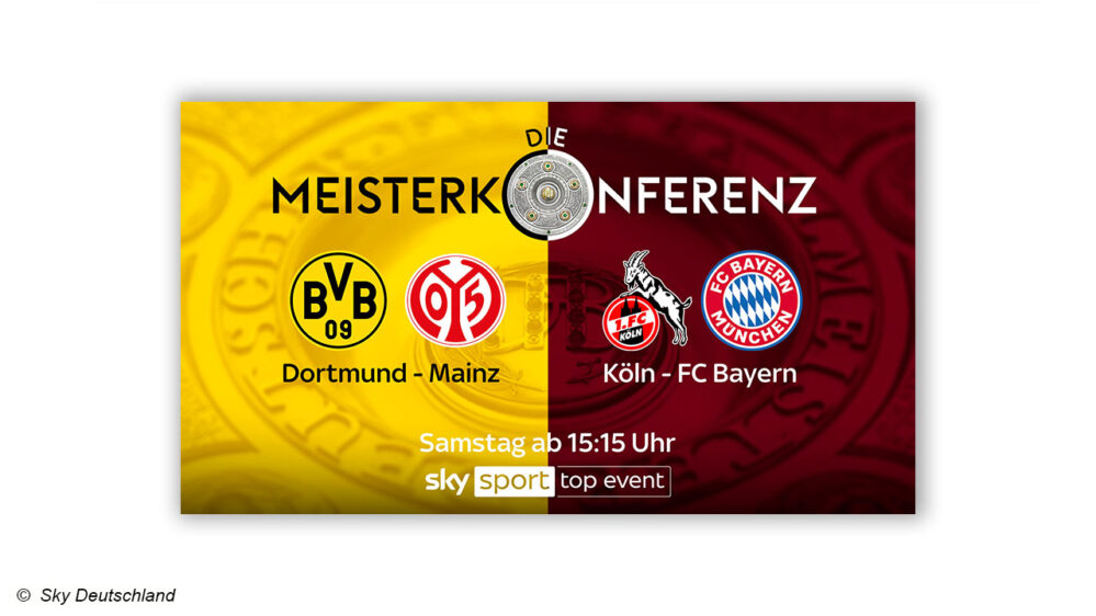 Dortmund vs. Mainz and Bayern vs. Cologne - The master conference on the 34th matchday of the Bundesliga at Sky Sport Top Event
