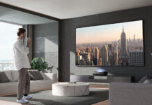 Wohnzimmer mit Hisense Laser-TV