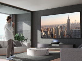 Wohnzimmer mit Hisense Laser-TV