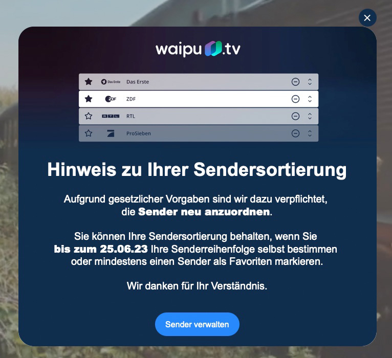 #Waipu.tv stellt Sender um: So kann die Senderumstellung umgangen werden