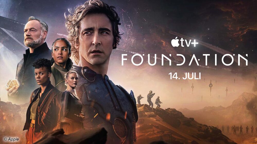 Poster zur 2. Staffel von "Foundation" mit Lee Pace, Jared Harress, Lou Llobell und mehr Darstellern