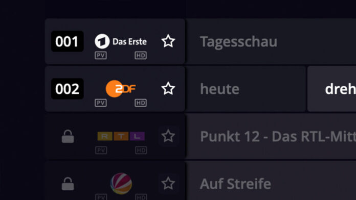 EPG bei Waipu.tv - das Erste auf Sendeplatz 1, ZDF auf sendeplatz2. Die Empfehlungen der Medienanstalten sind mit der TV-Senderumstellung erfüllt.